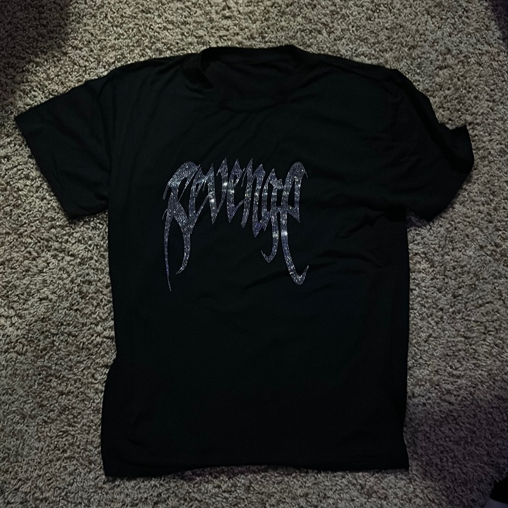 "revenge" rhinestone shirt